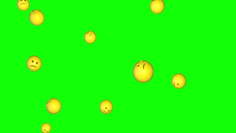 Confused-3D-Emojis-Falling-Green-Screen